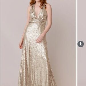 Elegant Gold Sequin Gown
